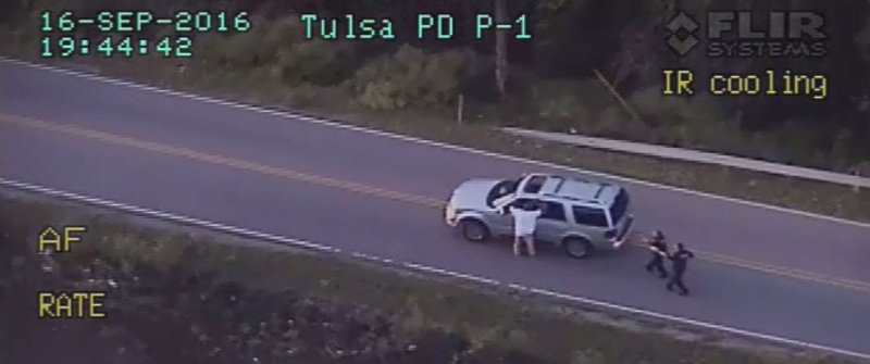 Dashcam video shows unarmed man killed by Oklahoma police. (Credit: Tulsa Police Department)